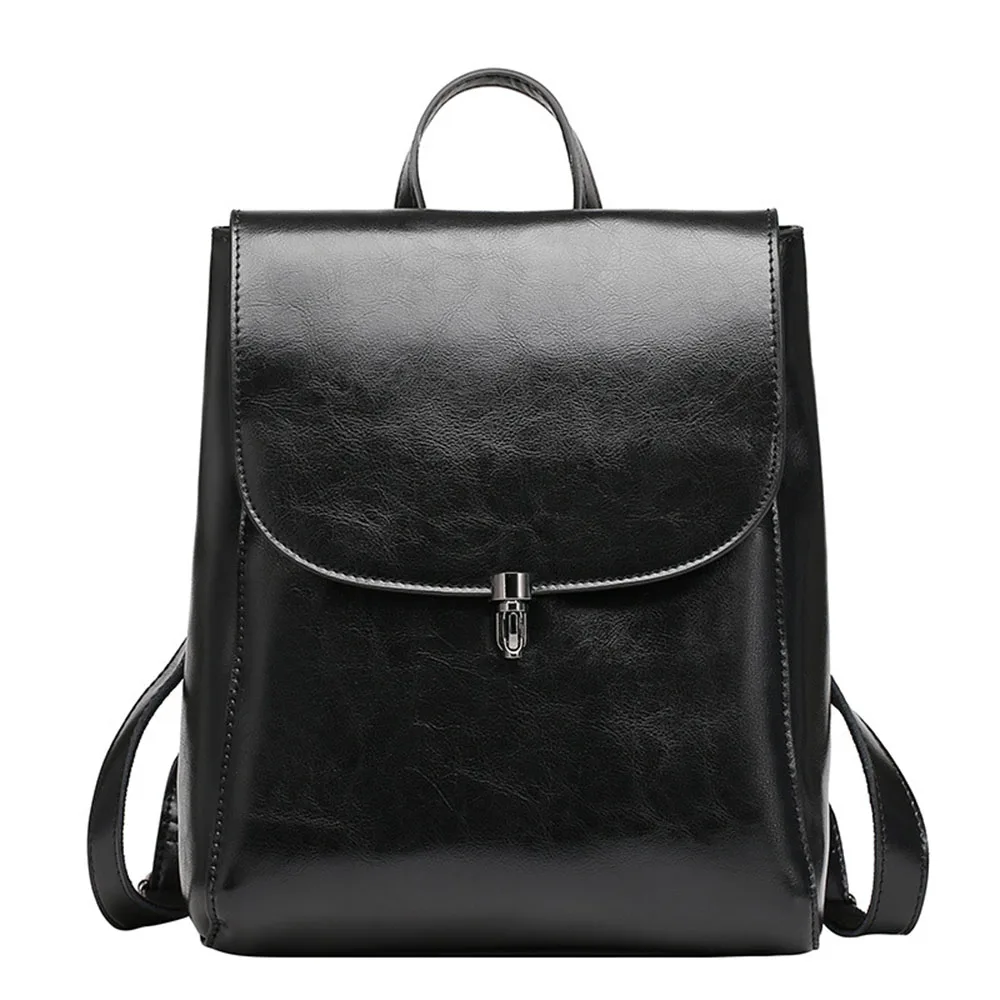 Zency, Модный женский рюкзак,, натуральная кожа, ранец, повседневная, дорожная сумка, консервативный стиль, для девушек, школьный ранец, высокое качество, сумки - Цвет: Черный