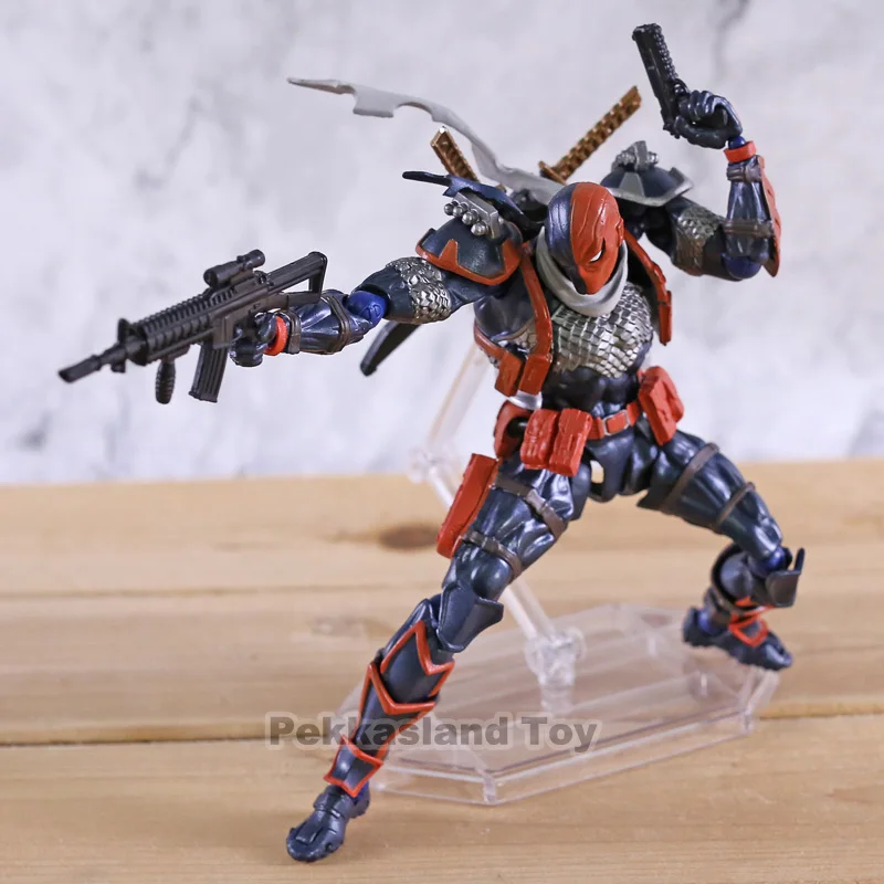 DC Comics Amazing Yamaguchi Revoltech No 011 Deathstroke PVC Action Figure Collectible For Kids Toy