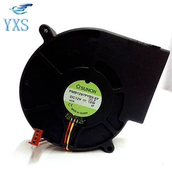

PMB1297PYBX-AY 9CM DC 12V 15W 97*92*33MM Large Air Volume Turbo Blower Cooling Fan