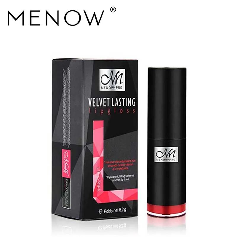 

Menow brand Lip gloss 38 Color Velvet Kissproof Matte Lip gloss Waterproof Long Lasting Gloss Fashion Cosmetic L16004