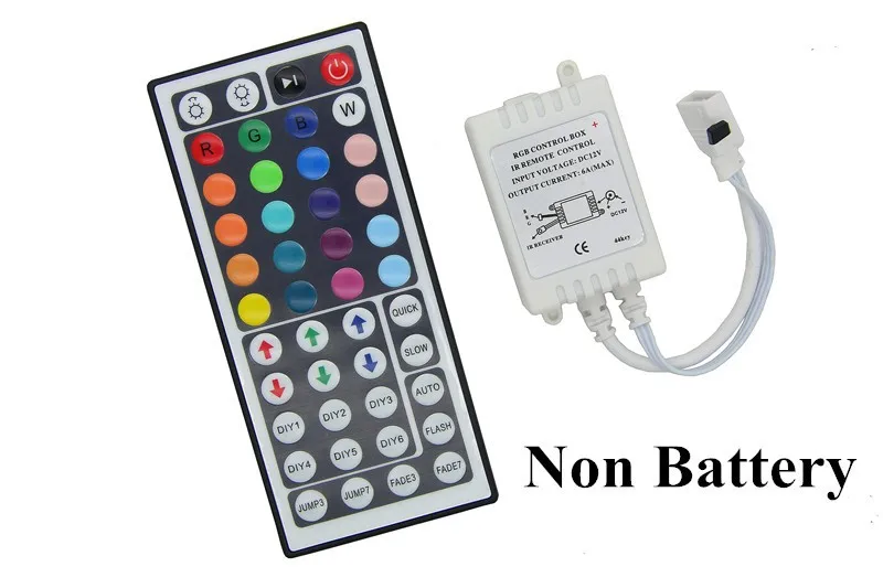 Home Decoration RGB LED Strip 5M 300 leds 5050 SMD 60ledm Flexible Waterproof + 44key Remote + 12V Power Adapter Blue White