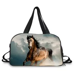 Новинка 2017 модели новые модные 3D лошадь печати Большая емкость женский багажа сумка дорожная сумка мешок отдыха