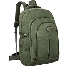60 литров большой емкости холщовый рюкзак мужской ретро трав Рюкзак Студенческая сумка
