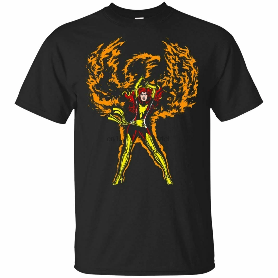 2019 Men T-shirts Jean Grey X-Men Dark Phoenix movie comic T-Shirt Black-Navy Men-Women | Мужская одежда