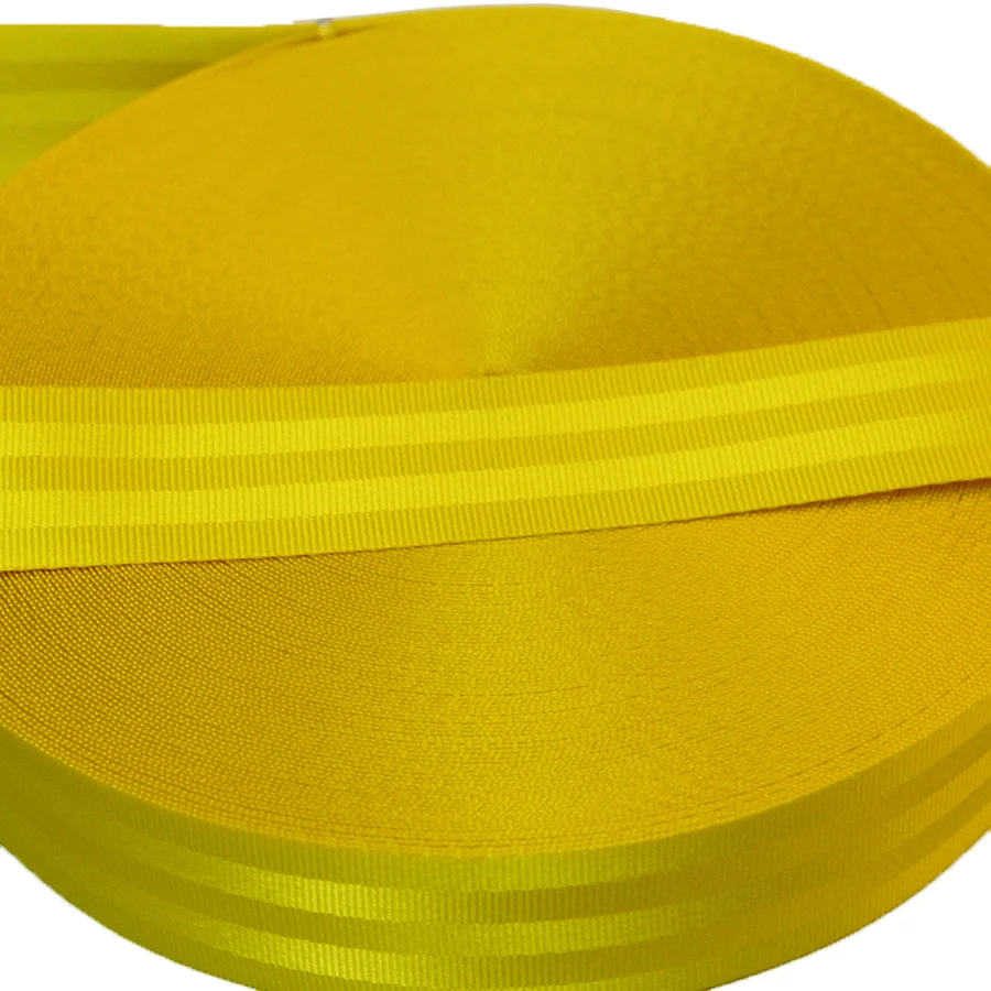 Высокое качество 47 мм желтый цвет ремень безопасности автомобиля лямки ремень для безопасности плечевая лента Горячая
