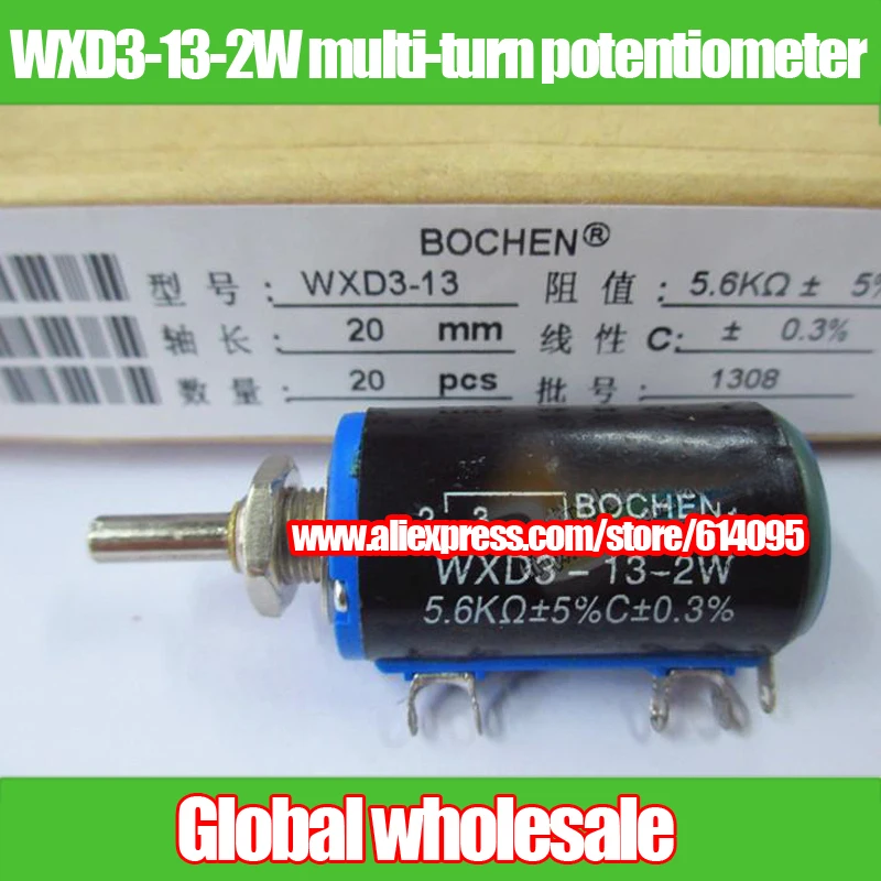 10 шт. WXD3-13-2W точность проволочный многооборотный потенциометр/слайд Реостат 1 К 2.2 К 3.3 К 4.7 К 5.1 К 5.6 К 6.8 К 10 К 22 К 33 К 47 К