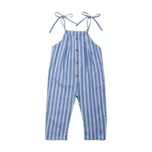 IMCUTE/комбинезон в синюю полоску для малышей; штаны-шаровары; Комбинезон для маленьких девочек; детская одежда; 1 шт