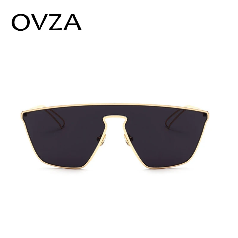 OVZA новейшие Зеркальные Солнцезащитные очки Мужские брендовые дизайнерские женские солнцезащитные очки металлическая оправа очки Светоотражающие линзы высокое качество S9027