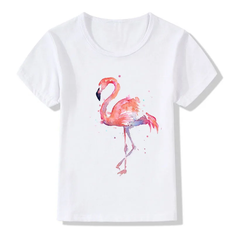 Новая детская футболка с принтом «Русский Фламинго» брендовые летние топы для девочек и мальчиков, футболка с короткими рукавами и рисунком лисы, одежда детская футболка