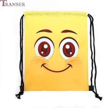 

Transer fashion 3D printing Smile expression backpack Women mochila escolar man bags Travel mochilas backpack drawstring bag #30