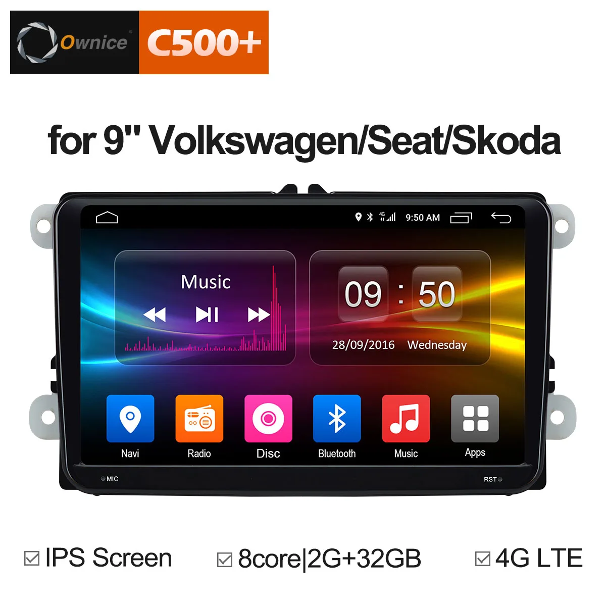 Ownice C500 + G10 9 &quotAndroid 8 1 DVD для Volkswagen VW Гольф 6 passat b6 B7 Touran Поло Tiguan сиденья Leon Skoda Octavia