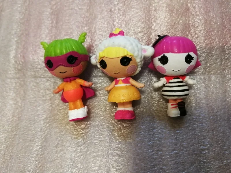 

3pcs/Lot Mini Lalaloopsy Doll Bulk Button Eyes Action Figure Children Brinquedos Toys For Girls Mini Doll Toy
