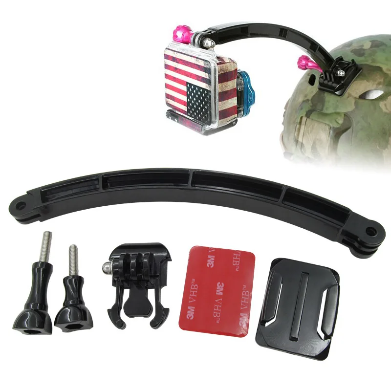 

Motorcross Cycling Helmet Extension Arm Mount Kit Curved Adhesive Mount for GoPro Hero3 3+ 4 SJ4000/5000/6000 Gopro Accessories