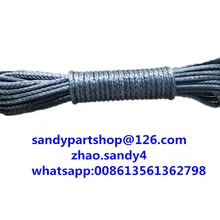 5 мм* 15 м для лебедки, Лебедка веревки для маленькой электрической лебедки, Кевлара веревка для accessaries