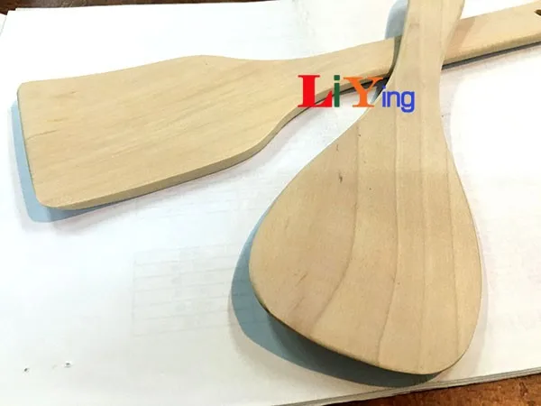 2 шт. набор посуды деревянная лопатка для жарки не прилипающий для готовки Ложка деревянная бамбуковая ложка-Лопатка для риса ручной работы столовые приборы кухонные инструменты