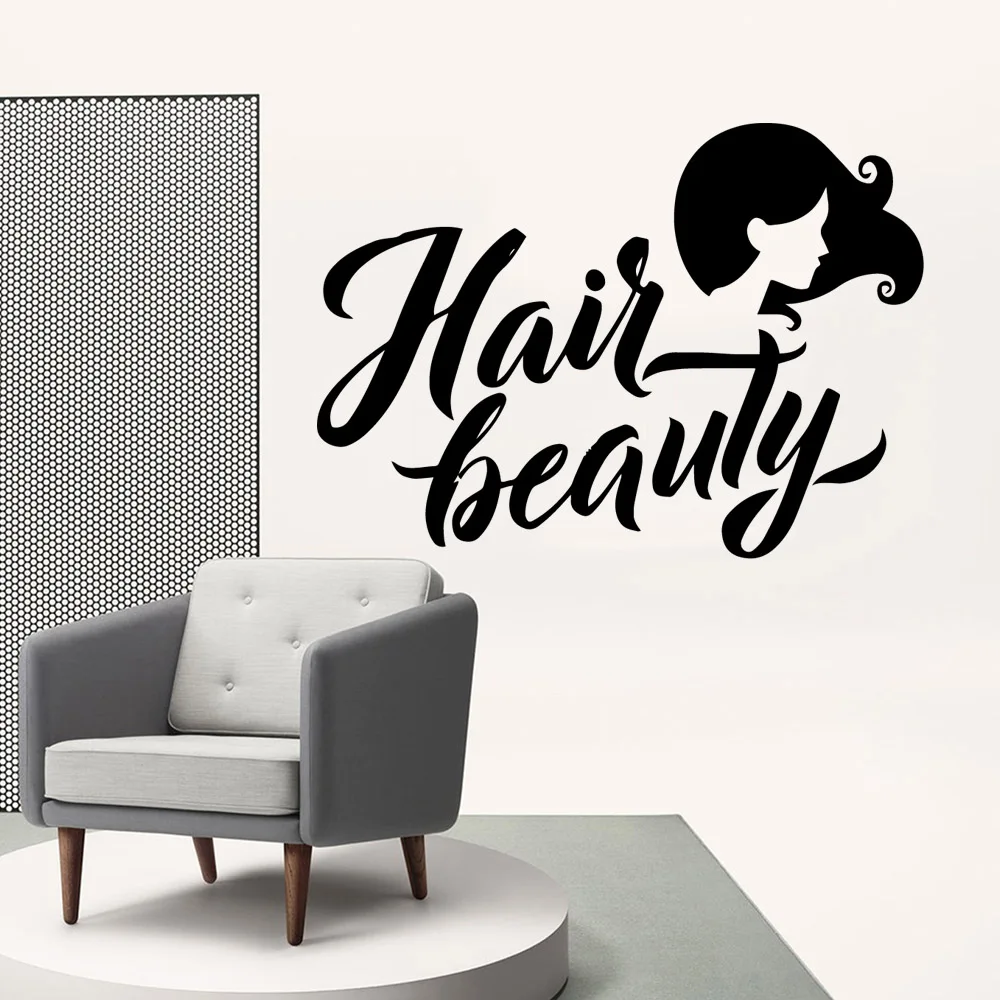 

Hair Beauty Salon Wall Stickers Vinyl Decor For Hair Beauty Salon Decoration Removable Decal Murals Wallpaper wallstickers