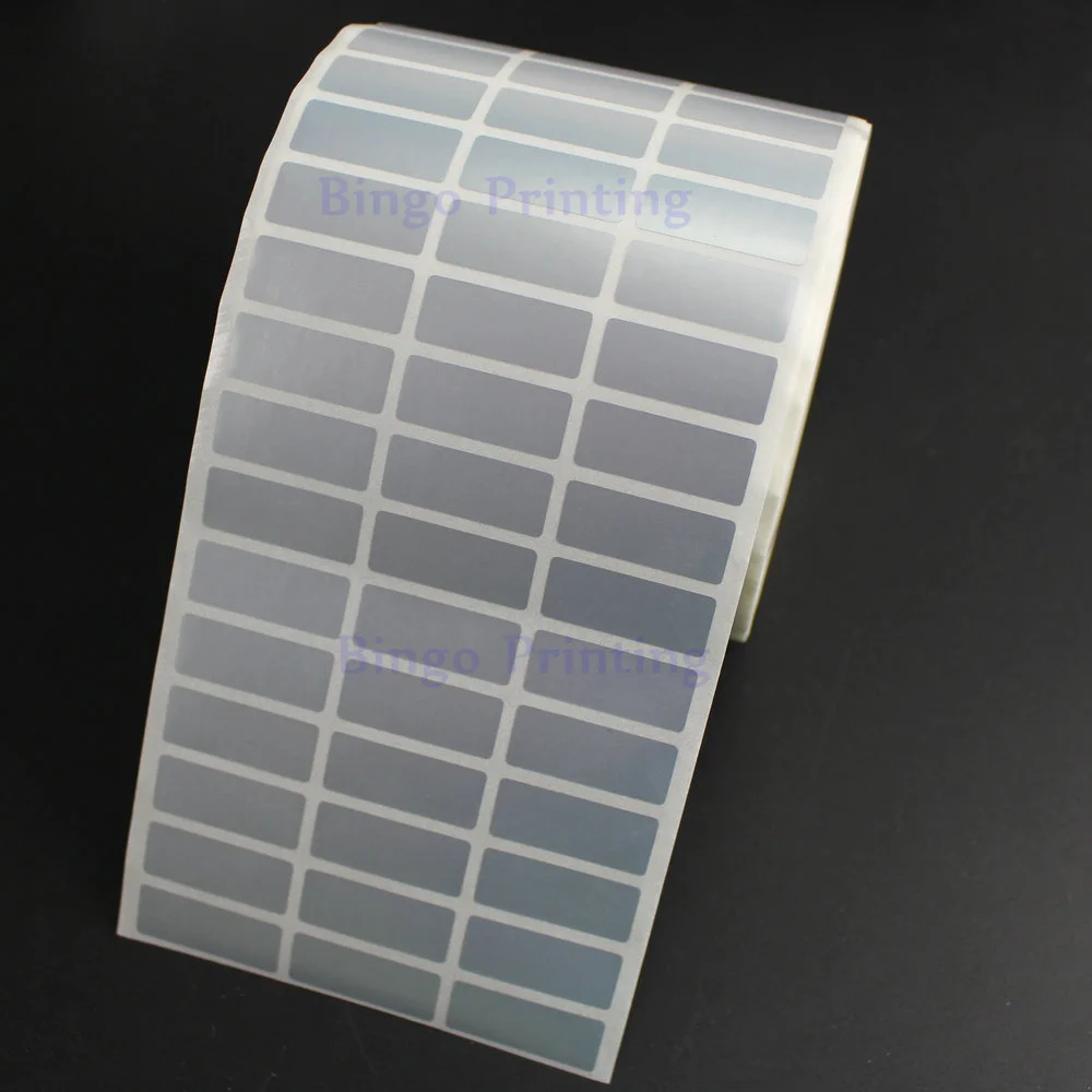 Sticker Label 30*10 mm 10000pcs/Roll Thermal Transfer Silver PET Label Waterproof Tearproof Oilproof Barcode Label
