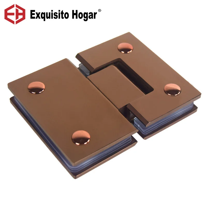 Rose Gold Stainless Steel 304 Solid Bathroom Clip Shower Room Hinge Frameless Glass Door Up And Down Folder Folding Page