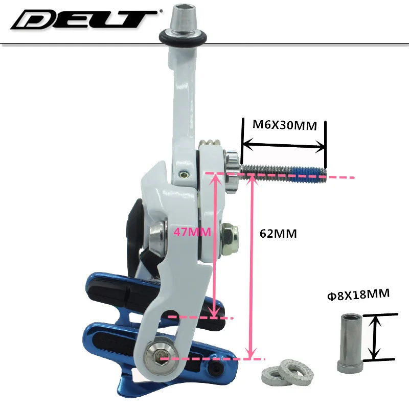 Фиксированная передача дорожный велосипед C Тормозной суппорт боковой выдвижной тормозной суппорт 47-62 мм CNC белый