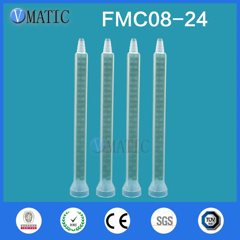 5 шт., качественный зеленый полимерный статический миксер, Fmc08-24, смешивающие насадки, винтовая силиконовая смесь, насадка для трубки