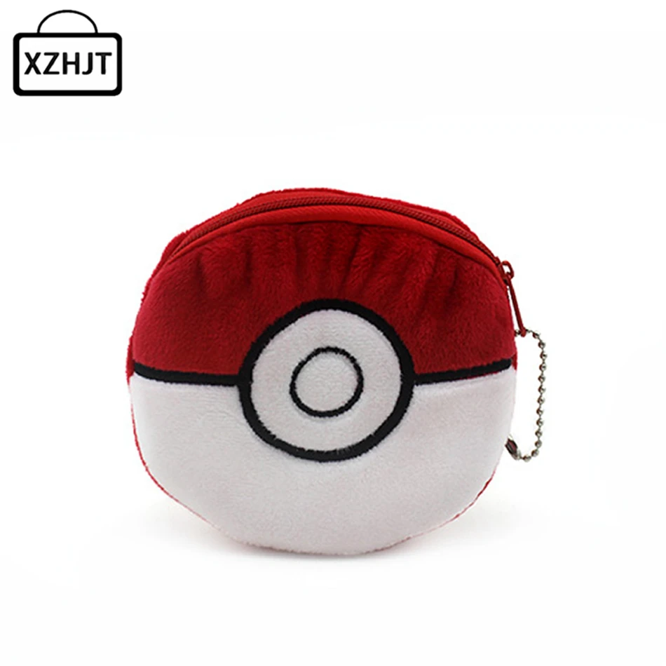 

Cartoon Pokemon Go Pikachu Plush Coin Purse Children Zipper Change Cute Pokemon ball Purse Wallet Pouch Bag For Kids Gift