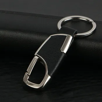 

Hot Men's Fashion Charming New Trendy Fancy Creative Metal PU Leather Car Keyring Keychain Key Chain Ring