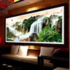 QIANZEHUI,Diamond Embroidery,Round Diamond Landscape flowing water Full rhinestone 5D Diamond painting cross stitch,needlework ► Photo 3/5