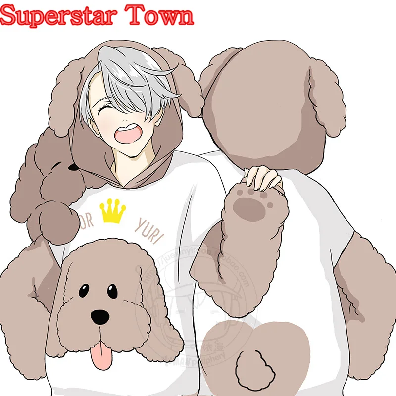 

YURI!!! on ICE Anime Hoodies Yuri Viktor Plisetsky Hoody Pullover Harajuku Dog Cosplay Women Sweatshirts Sudaderas