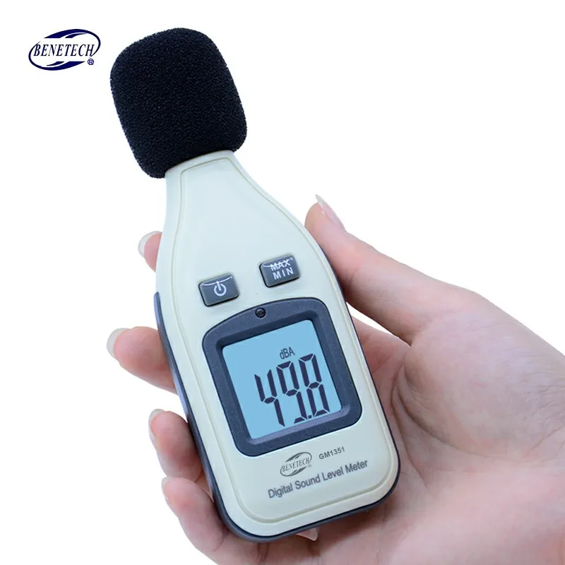 

BENETECH GM1351 Digital Sound Level Meter Decibel Logger Tester 30-130dB Noise in Decibels LCD Analyzer Tester
