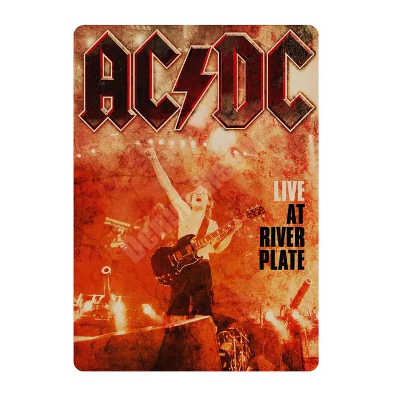 20x30 см ACDC винтажные металлические жестяные вывески для бара, кафе, паба, казино, домашний декор, тарелки в стиле ретро, музыкальная доска, художественный плакат, рок наклейки на стену N264 - Цвет: B