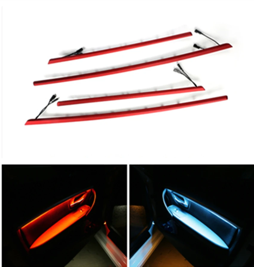 

4pcs Led Ambient Lights for BMW F30 F31 F35 Interior Door Panel Decorative Trims Lamp Atmosphere Light Lighting Upgrade Kit