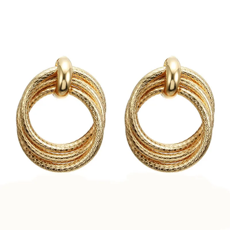 Модные золотые металлические круглые серьги для женщин Bijoux Brincos вечерние серьги в подарок большие круглые висячие серьги
