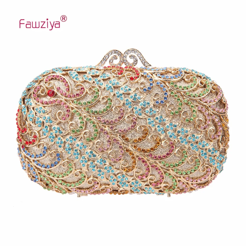 Fawziya Bling Bags Handbags For  Women  Clutch Purse With Strap Evening Bag Crystal
