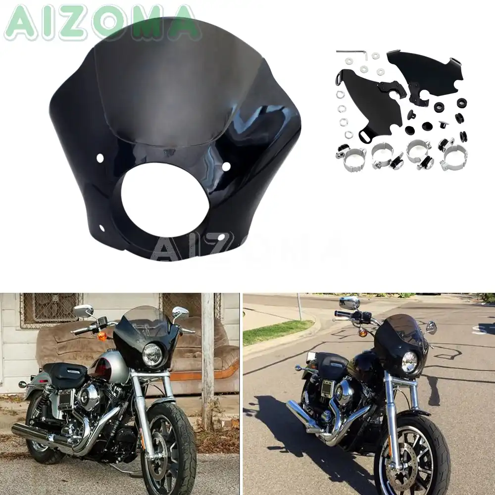 Motorcycle Headlight Fairing Windshield W Bracket Kit For Harley Iron 8 Sportster 10 Roadster Seventy Two Nightster 1986 18 Covers Ornamental Mouldings Aliexpress