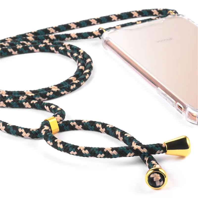 For Huawei P30 Pro P20 Lite Transparent Cell Phone Case Lanyard Necklace Shoulder Neck Strap Rope Cord For Mate 20 Pro Lite 20X