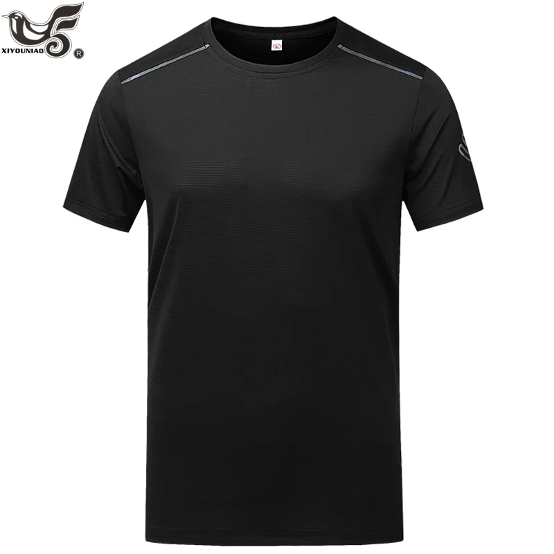 Новая футболка мужская быстросохнущая пот дышащая для тренажерного зала для бега Бегущий человек футболка фитнес для тренировок 7XL 8XL 9XL большая и высокая одежда