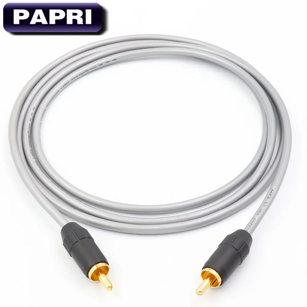 MPS X 7 HiFi аудио кабель провод 99.9997% OCC 24K позолоченный разъем RCA для DVD CD DAC усилитель 1