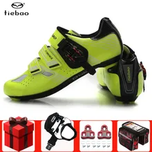 Tiebao/Обувь для шоссейного велоспорта; Мужская велосипедная обувь; комплект кроссовок с педалью; дышащая Спортивная обувь для активного отдыха; профессиональная Нескользящая велосипедная обувь без замка