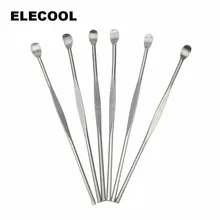 Elegant 1, 6 штук в партии, Нержавеющая сталь наушник для чистки ушей со кюретка чистого серебра ушной Уход за волосами ухо средство для ухода за полостью