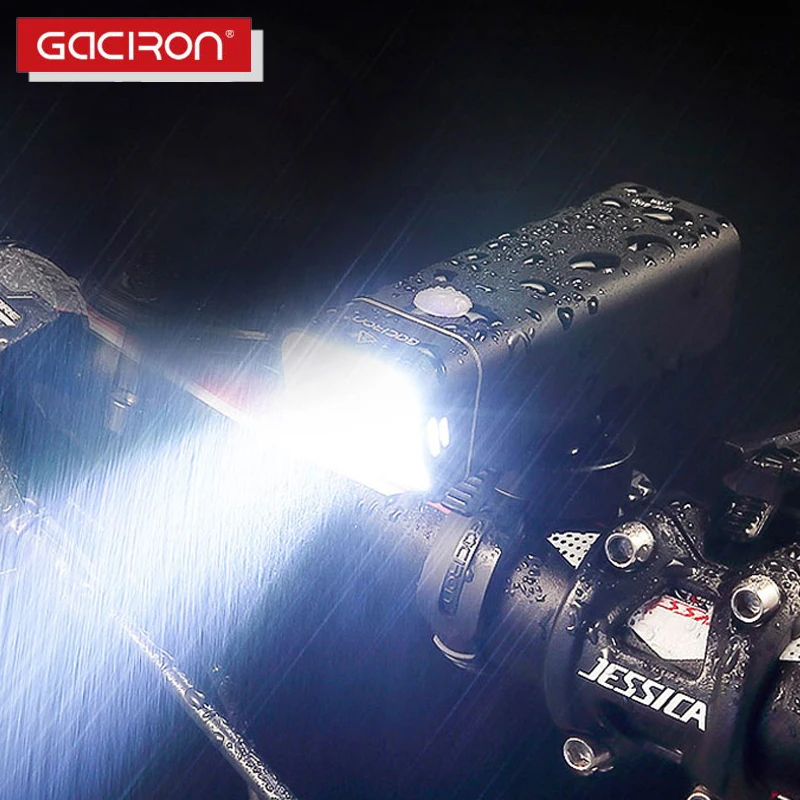 GACIRON Bicycle Light 600 Lumens 2500mAh Bike Front Headlight USB Rechargeable Cycling Flashlight IPX6 Waterproof LED