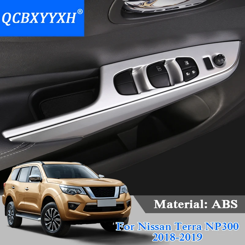 QCBXYYXH 4 шт. ABS для Nissan Terra Navara NP300- автомобильный Стайлинг межкомнатные двери окна лифт переключатель Панель крышка украшения