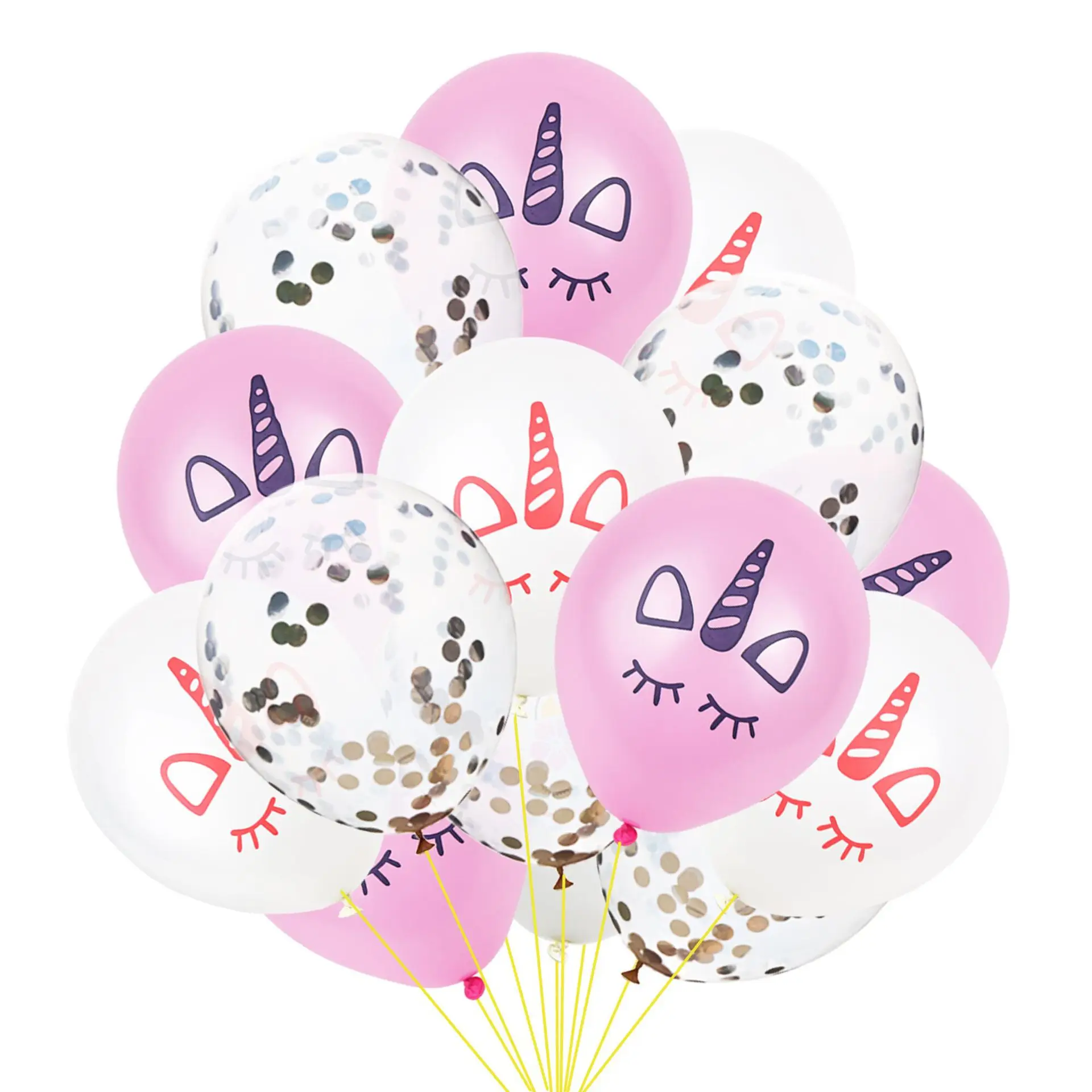 

15pcs 12inch Unicorn Party Balloons Birthday Baloon Unicorn Decoration Latex Confetti Balloon Birthday Party Decoration Balloons