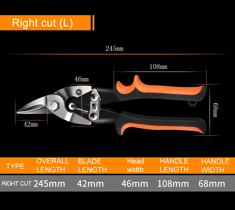 LOMVUM ножницы для резки листового металла ПВХ Труборез профессиональные промышленные ножницы для железа многофункциональные ножницы для олова