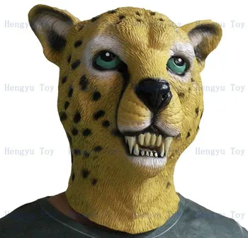 

2018 Realistic High Quality 3D Movie Leopard Animal Luxury Props Latex Mask For Men And Women Halloween Party Cosplay