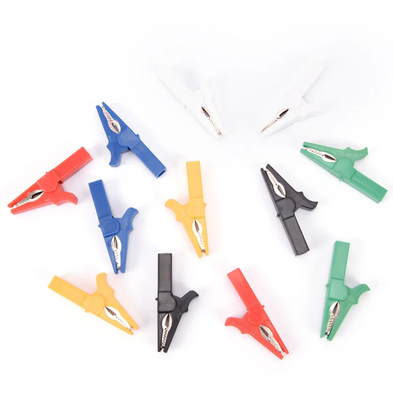 

2pcs/lot 55mm Alligator Clips Crocodile Clips Cable Lamp For Banana Plug Connector Hot Sale