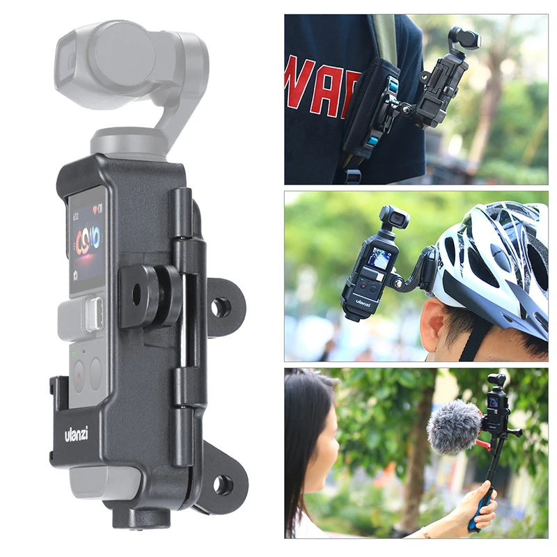 

Ulanzi OP-7 Osmo Pocket Vlog Case Housing Extend Mount Adapter with 1/4 Screw Cold Shoe for Microphone LED Light