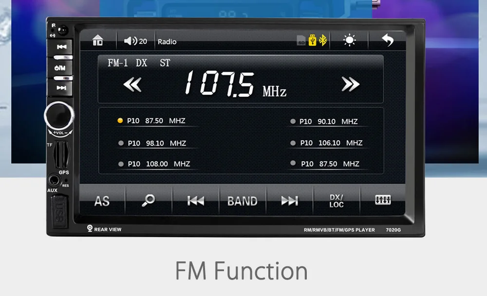 7020G 2 Din gps навигация 7 дюймов 1080P Автомобильный аудио плеер MP5 плеер с европейской картой Bluetooth поддержка вызова камера заднего вида