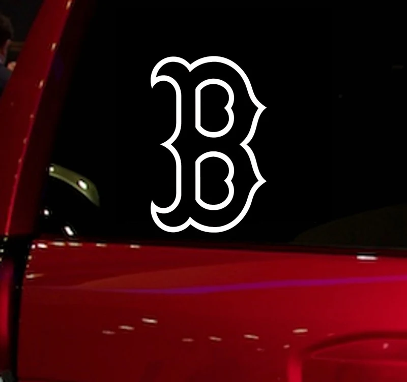 Красный Sox B бейсбольная игра авто окно стикер наклейка для автомобиля грузовик внедорожник Наклейка 5,5 ''автомобильные для окон виниловые