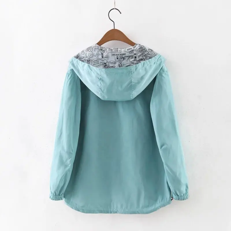 FEKEHA-2018-Autumn-Women-Bomber-Basic-Jacket-Pocket-Zipper-Hoodies-Women-Two-Side-Wear-Cartoon-Print (1) - 