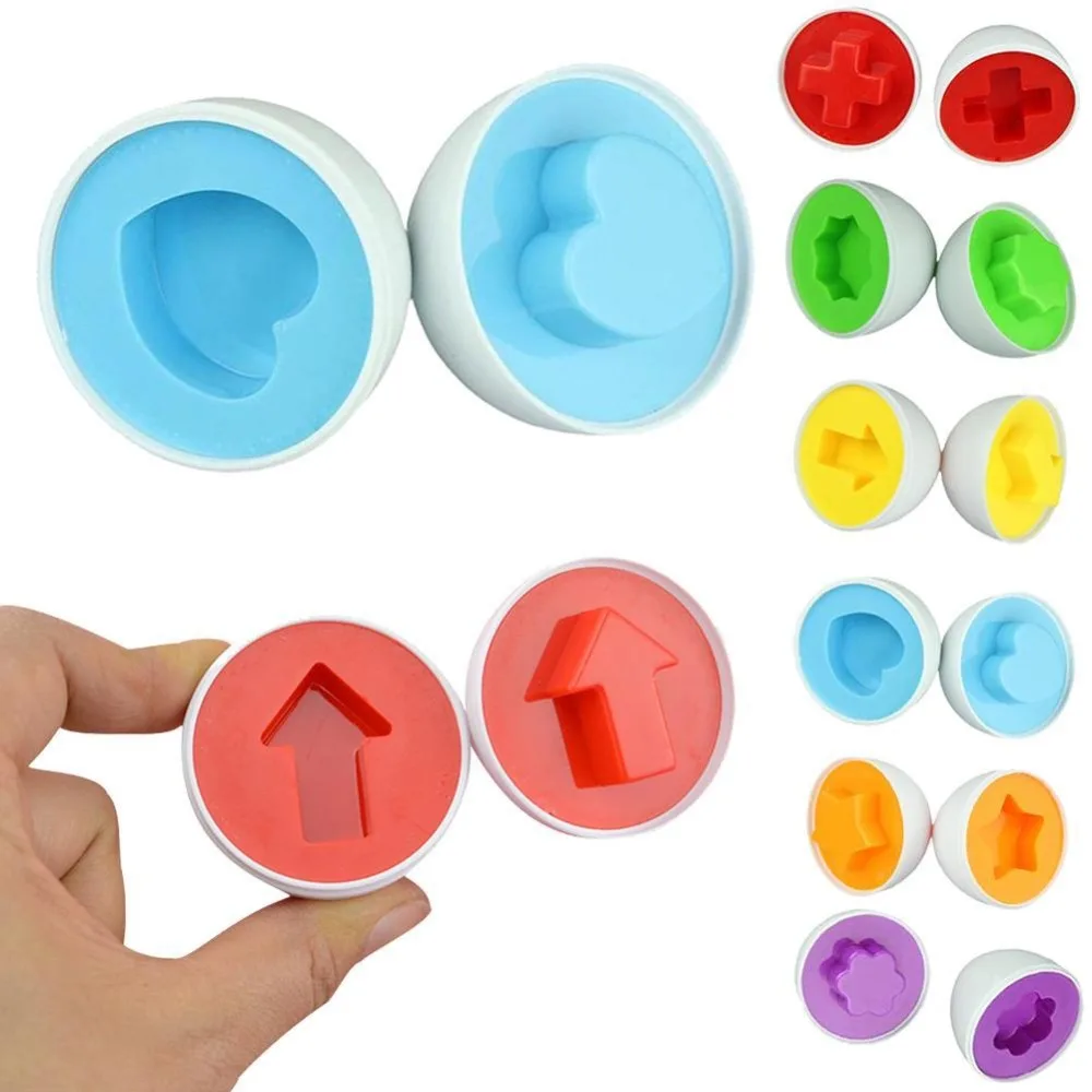 6 яиц/упаковка, подходящие умное скрученное яйцо, необходимые Обучающие Развивающие игрушки смешанной формы, умные игрушки для детей